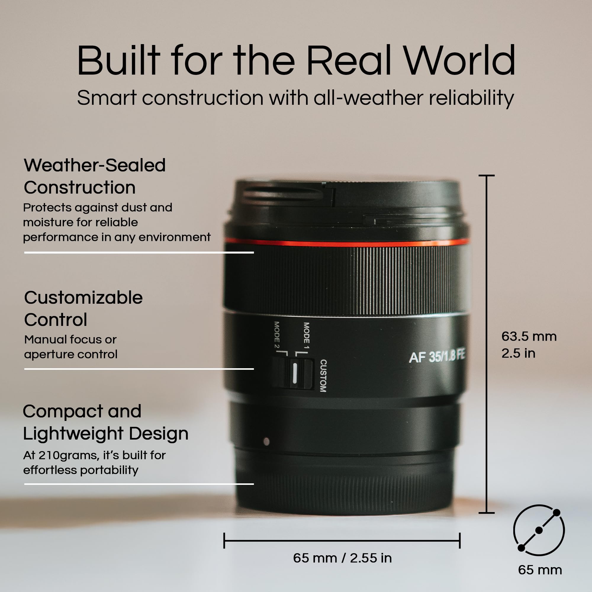 Rokinon 35mm F1.8 Auto Focus Compact Full Frame Wide Angle